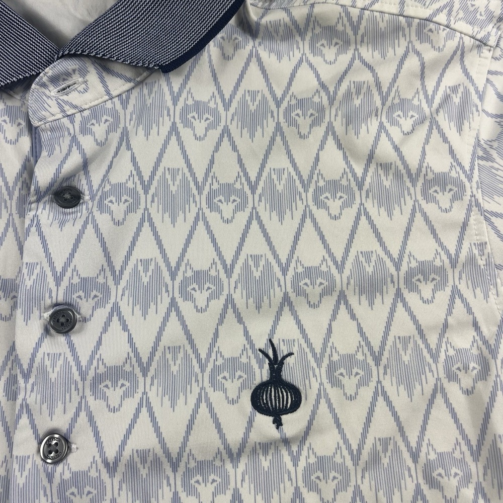 Greyson Ohoopee Match Club Polo Shirt Men Small All Over Print Performance Golf
